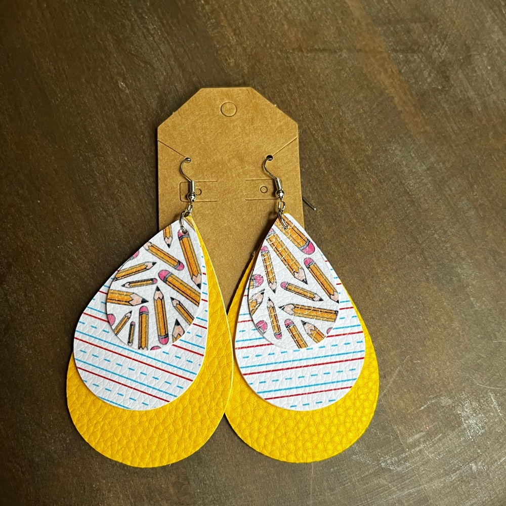 Teacher Earrings | Notebook Earrings Back to School
